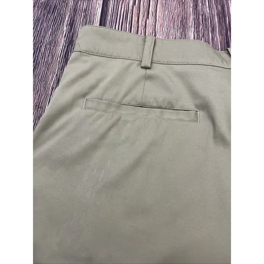 Nike Golf Tour Performance Dri-Fit Shorts Mens 32 Beige Chino Pockets